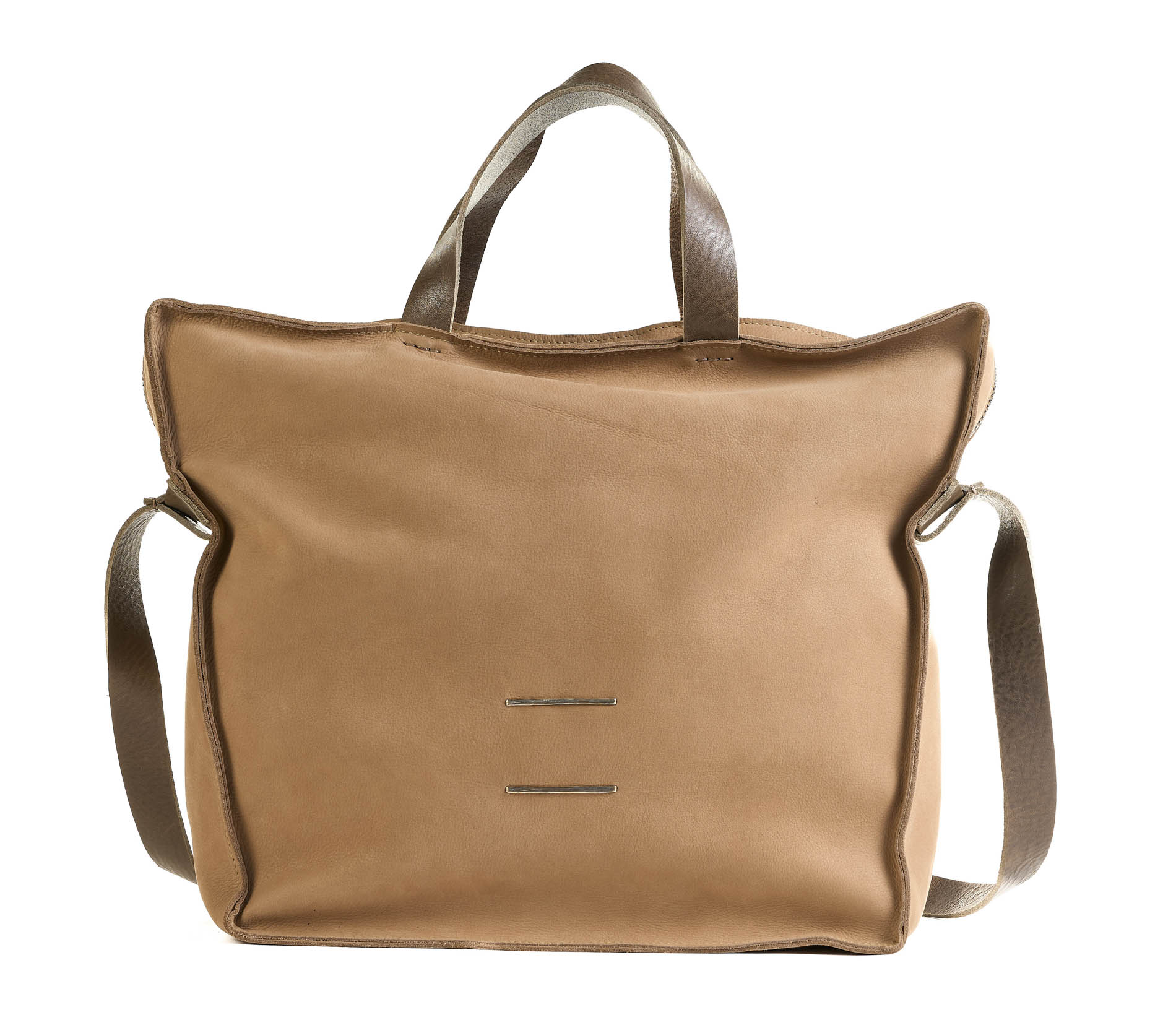 daniele basta leather and silver bags - FRONT